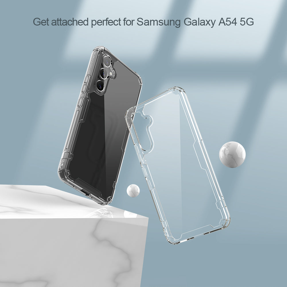 NILLKIN Nature Pro Series PC + TPU pouzdro pro Samsung Galaxy A54 5G, průhledný kryt telefonu NILLKIN Nature Pro Series PC + TPU pouzdro pro Samsung Galaxy A54 5G, průhledný kryt telefonu